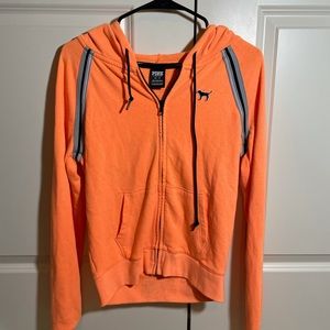 Orange PINK Zip-Up Hoodie